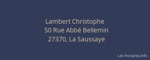 Lambert Christophe