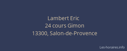 Lambert Eric