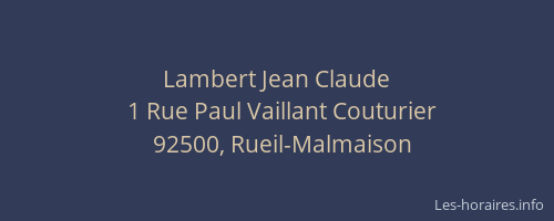 Lambert Jean Claude