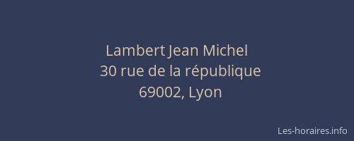 Lambert Jean Michel
