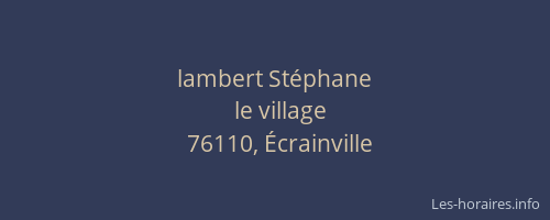 lambert Stéphane