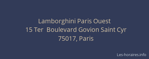 Lamborghini Paris Ouest