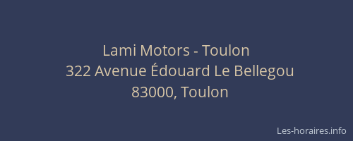 Lami Motors - Toulon