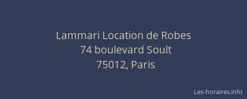 Lammari Location de Robes