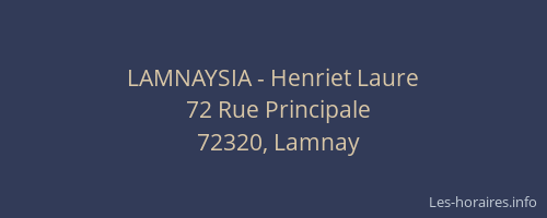 LAMNAYSIA - Henriet Laure