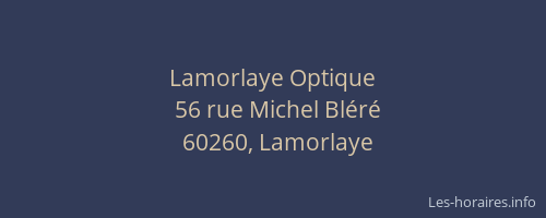 Lamorlaye Optique