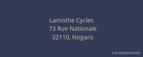 Lamothe Cycles