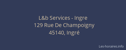 L&b Services - Ingre