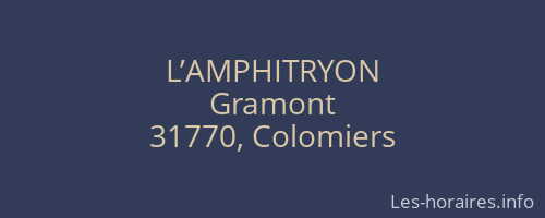 L’AMPHITRYON