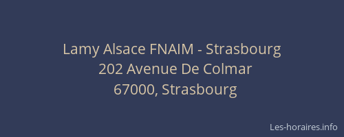 Lamy Alsace FNAIM - Strasbourg