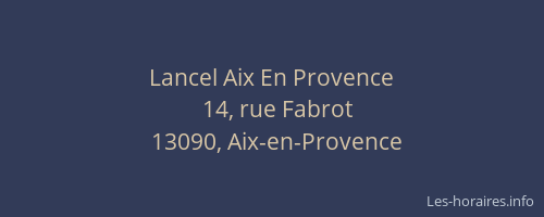 Lancel Aix En Provence