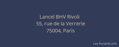 Lancel BHV Rivoli