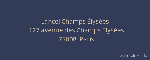 Lancel Champs Élysées