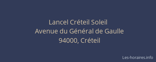 Lancel Cr&eacute;teil Soleil