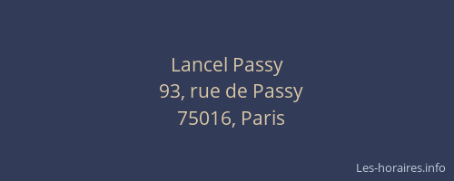 Lancel Passy
