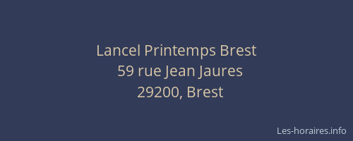 Lancel Printemps Brest