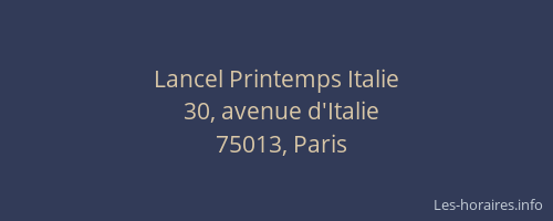 Lancel Printemps Italie