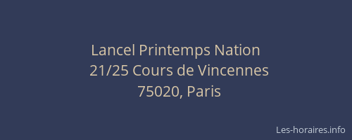 Lancel Printemps Nation