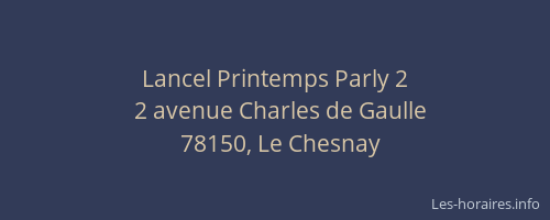 Lancel Printemps Parly 2