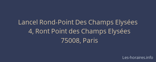 Lancel Rond-Point Des Champs Elysées