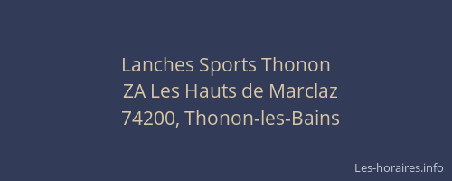 Lanches Sports Thonon