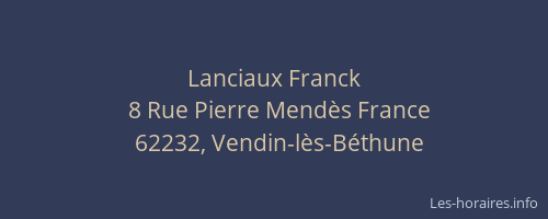 Lanciaux Franck