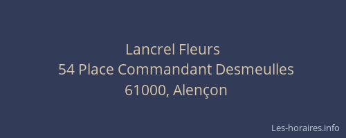 Lancrel Fleurs