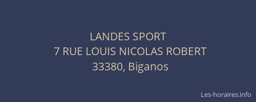 LANDES SPORT