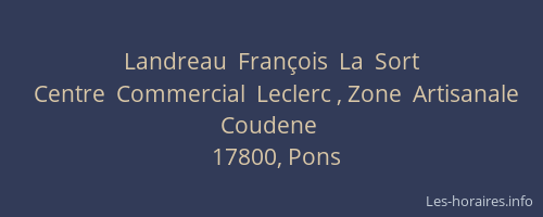 Landreau  François  La  Sort