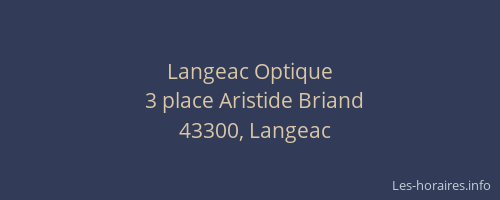 Langeac Optique