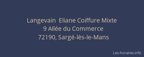Langevain  Eliane Coiffure Mixte