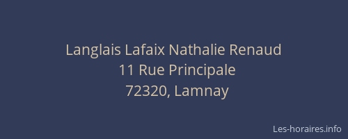 Langlais Lafaix Nathalie Renaud