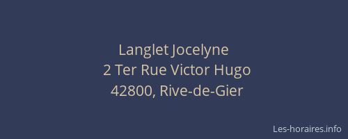 Langlet Jocelyne