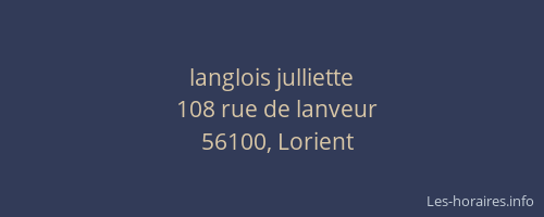 langlois julliette