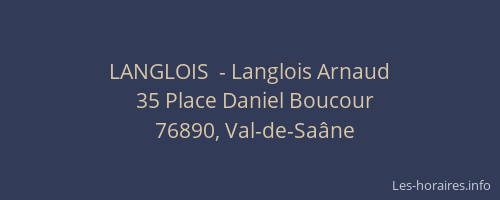 LANGLOIS  - Langlois Arnaud