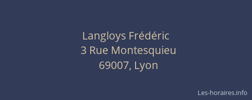 Langloys Frédéric