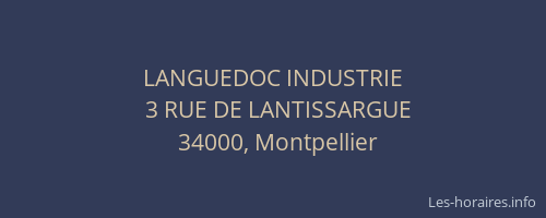LANGUEDOC INDUSTRIE