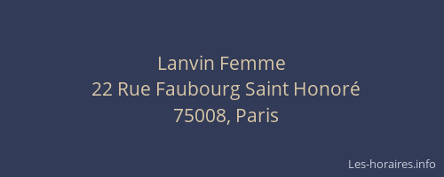 Lanvin Femme