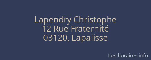 Lapendry Christophe