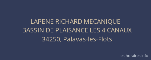 LAPENE RICHARD MECANIQUE