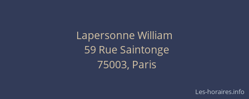 Lapersonne William