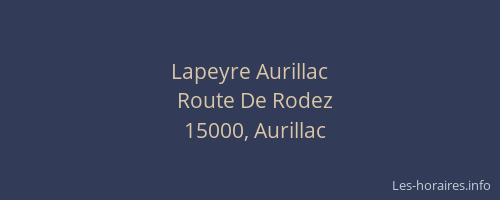 Lapeyre Aurillac