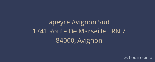 Lapeyre Avignon Sud
