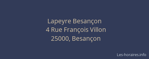 Lapeyre Besançon