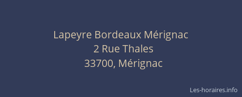 Lapeyre Bordeaux Mérignac