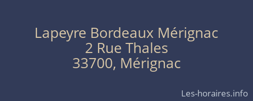 Lapeyre Bordeaux Mérignac