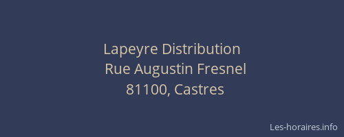 Lapeyre Distribution