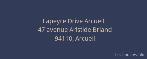 Lapeyre Drive Arcueil