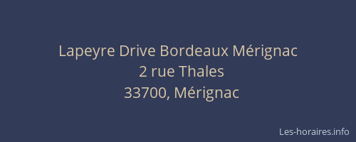 Lapeyre Drive Bordeaux Mérignac