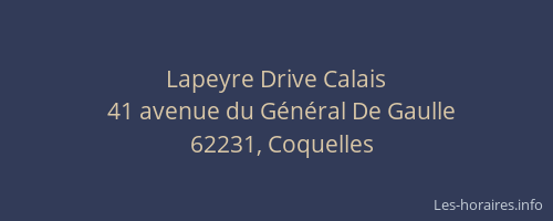 Lapeyre Drive Calais